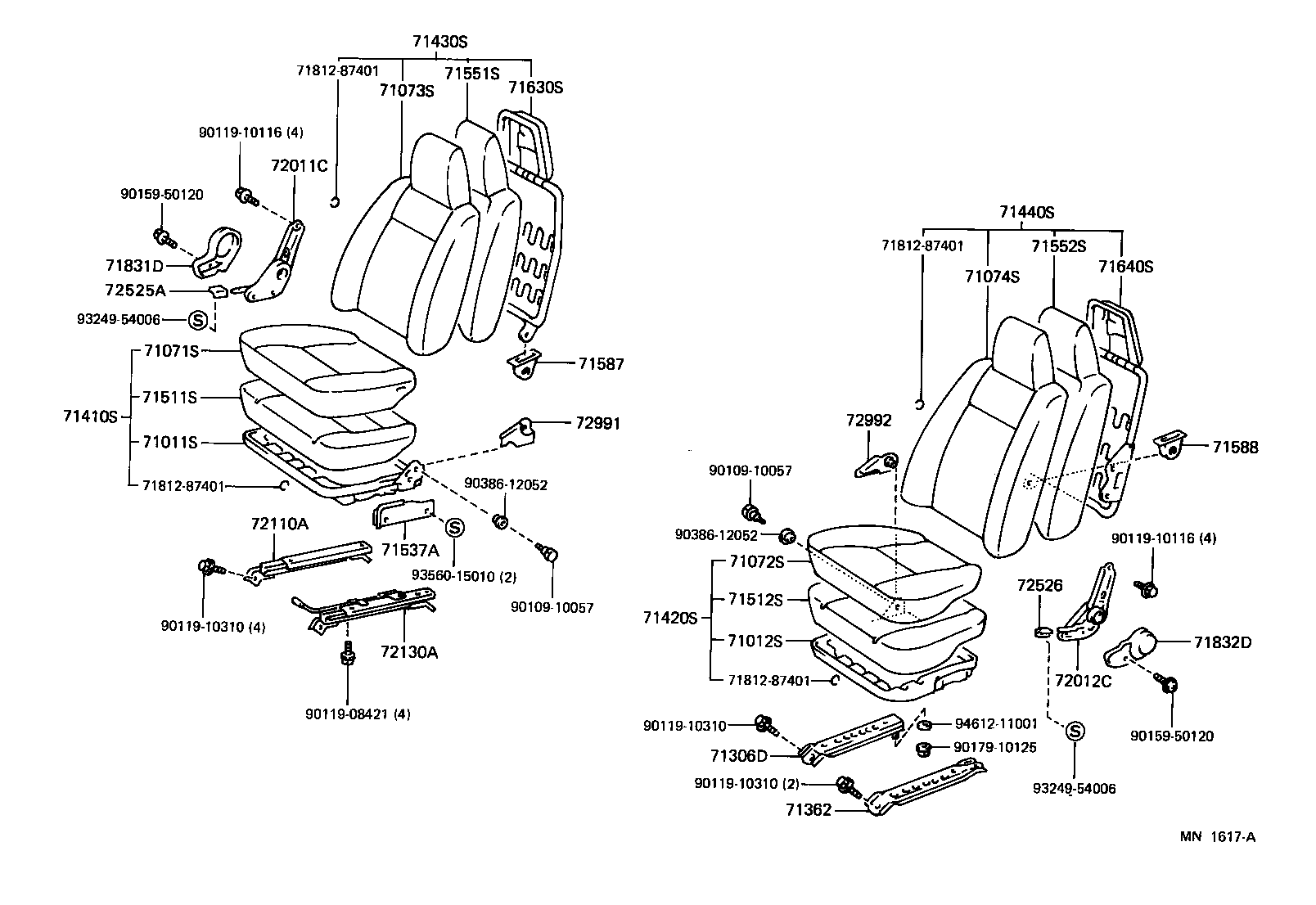  LITE TOWNACE V WG |  SEAT SEAT TRACK