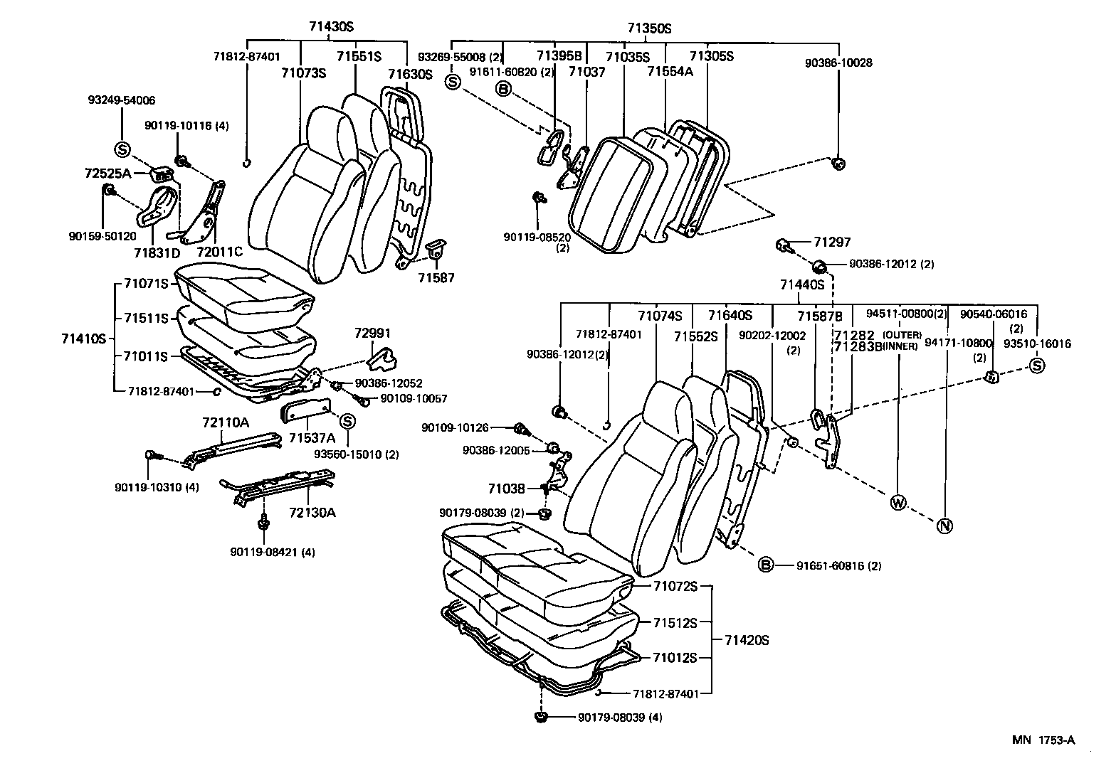  LITE TOWNACE V WG |  SEAT SEAT TRACK