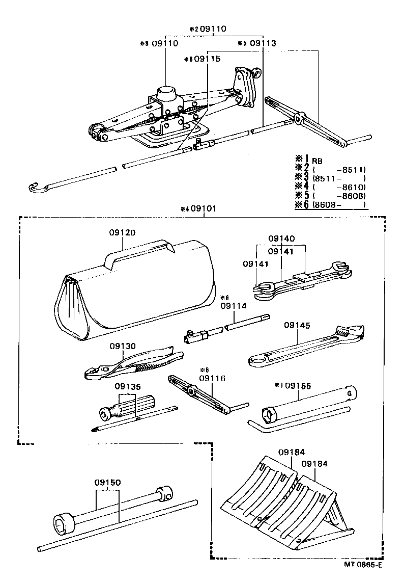  COASTER |  STANDARD TOOL