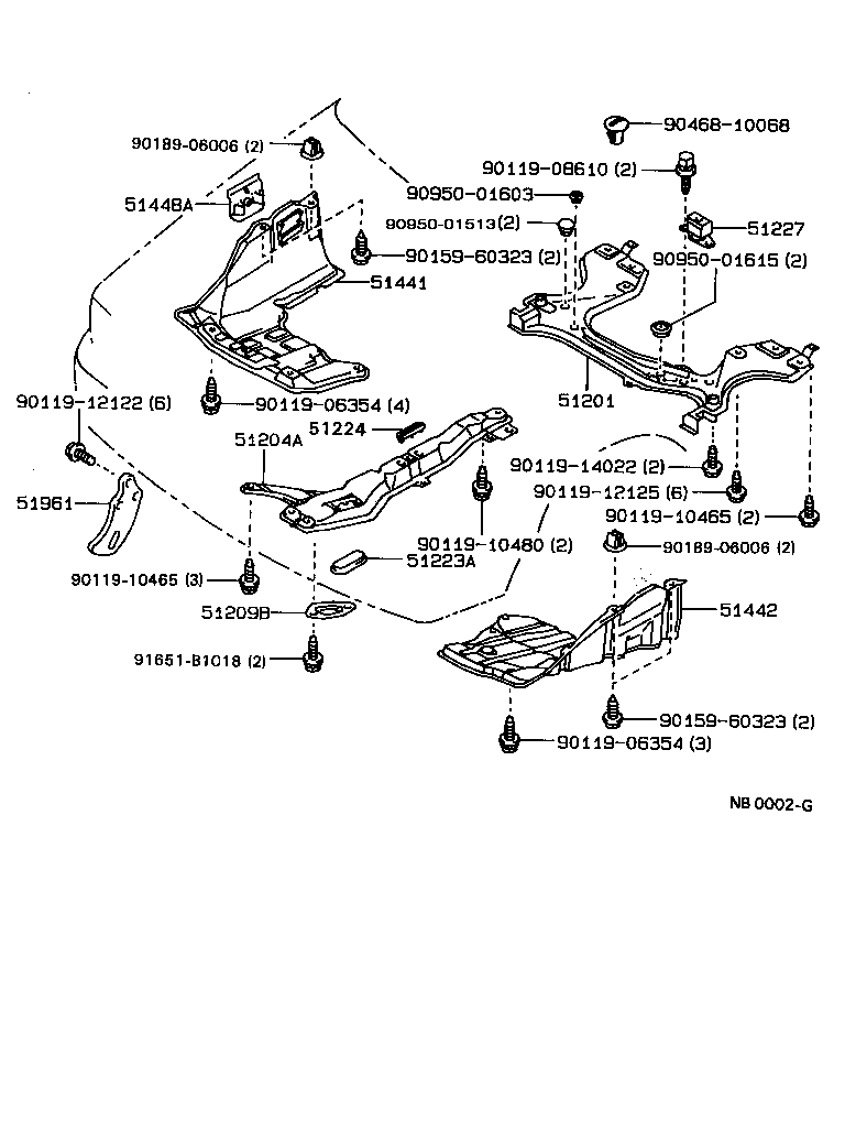  COROLLA |  SUSPENSION CROSSMEMBER UNDER COVER