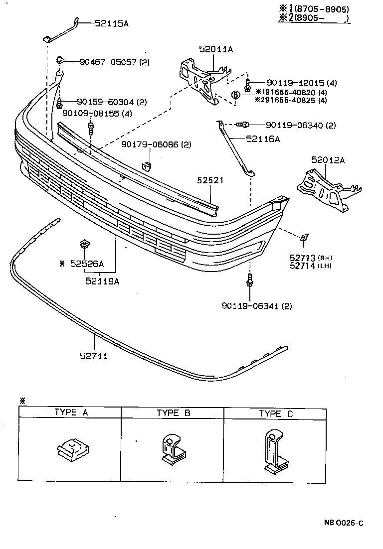  COROLLA |  FRONT BUMPER BUMPER STAY