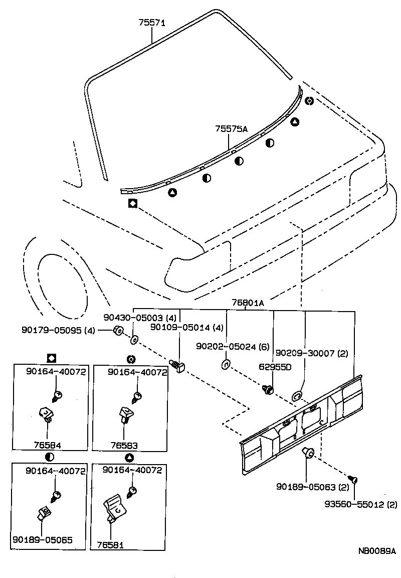  COROLLA |  REAR MOULDING