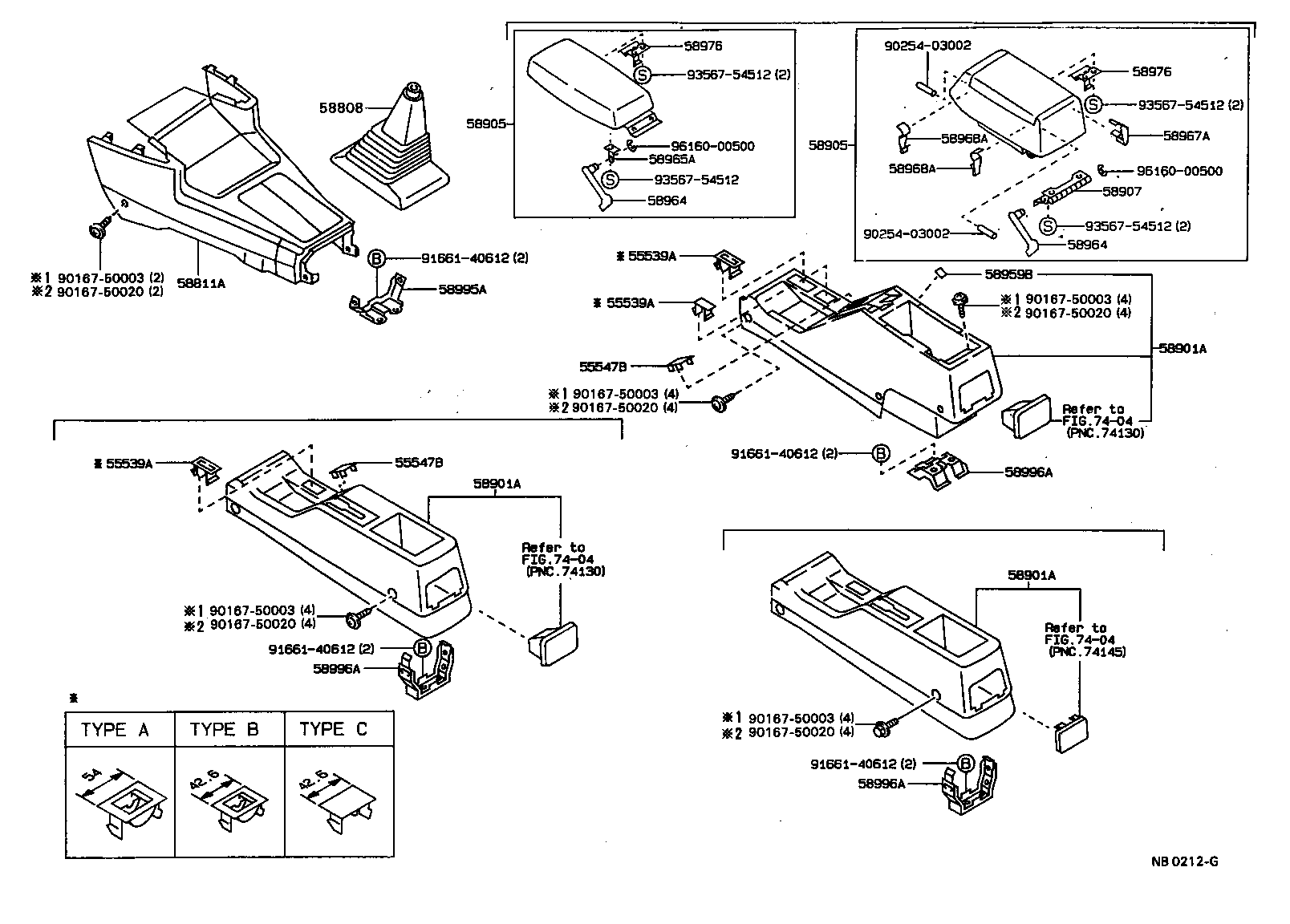  COROLLA |  CONSOLE BOX BRACKET