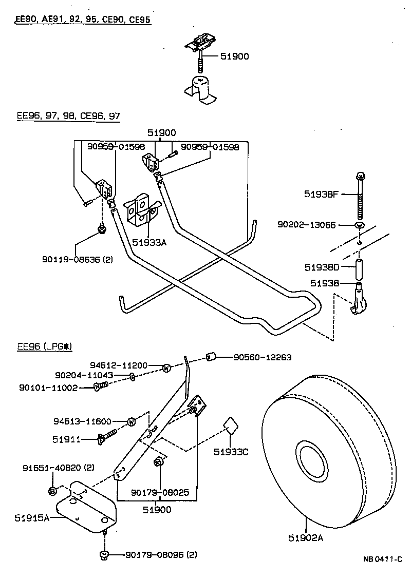  COROLLA |  SPARE WHEEL CARRIER