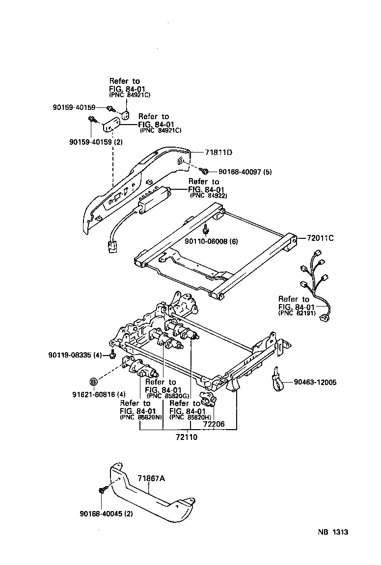  CROWN CROWN MAJESTA |  FRONT SEAT SEAT TRACK