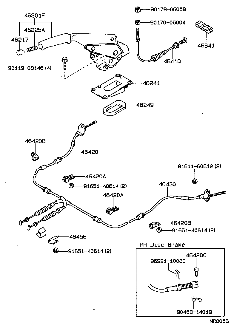  COROLLA |  PARKING BRAKE CABLE