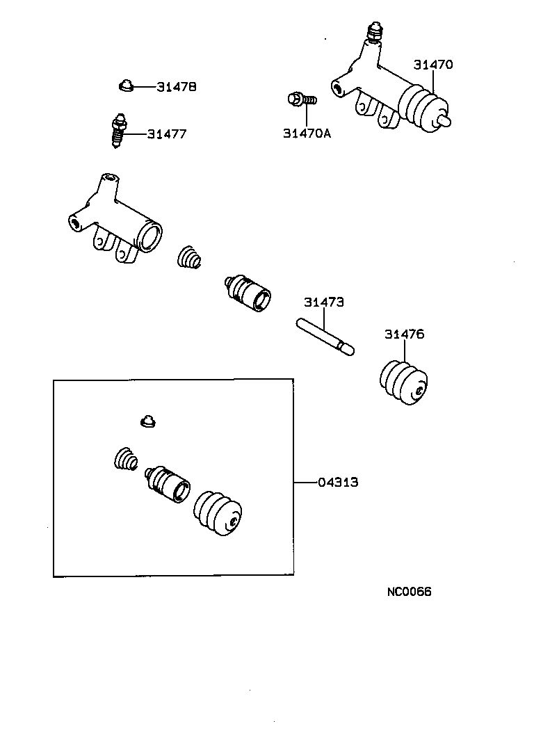  COROLLA |  CLUTCH RELEASE CYLINDER