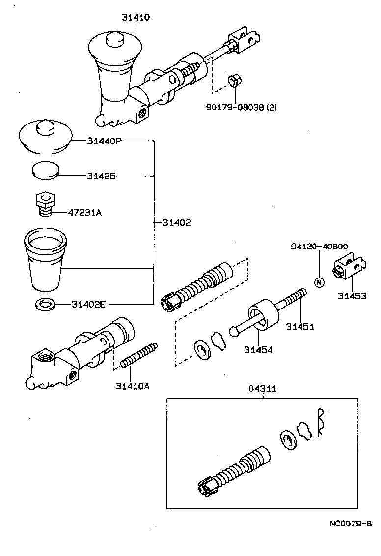  COROLLA |  CLUTCH MASTER CYLINDER