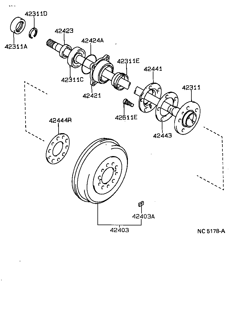  HILUX |  REAR AXLE SHAFT HUB