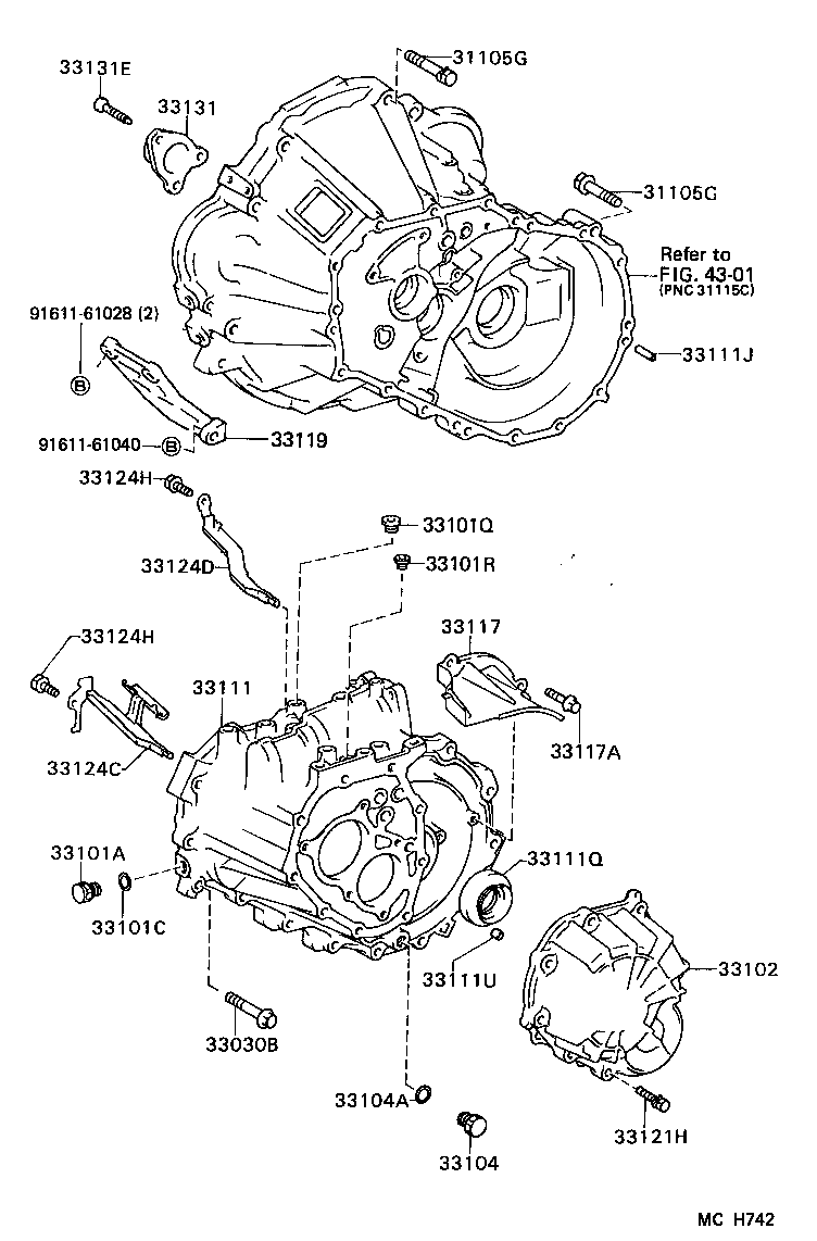 COROLLA | CLUTCH HOUSING TRANSMISSION CASE MTM