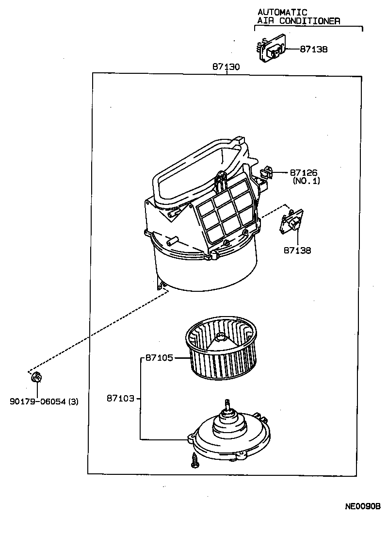  COROLLA |  HEATING AIR CONDITIONING HEATER UNIT BLOWER