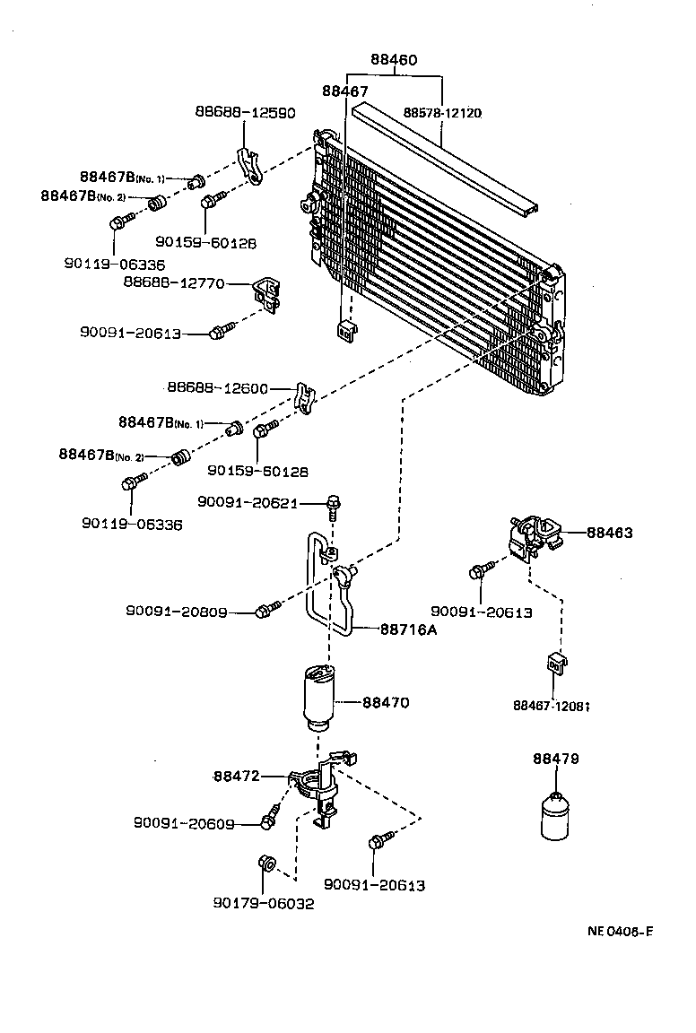  COROLLA |  HEATING AIR CONDITIONING COOLER PIPING