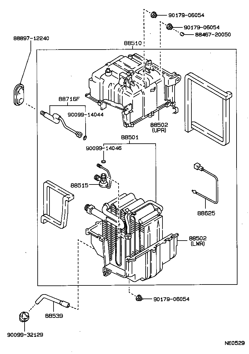  COROLLA |  HEATING AIR CONDITIONING COOLER UNIT