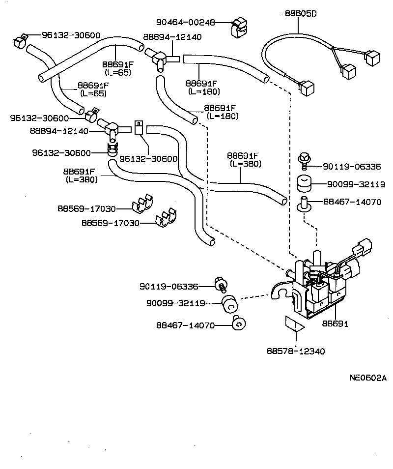  COROLLA |  HEATING AIR CONDITIONING VACUUM PIPING