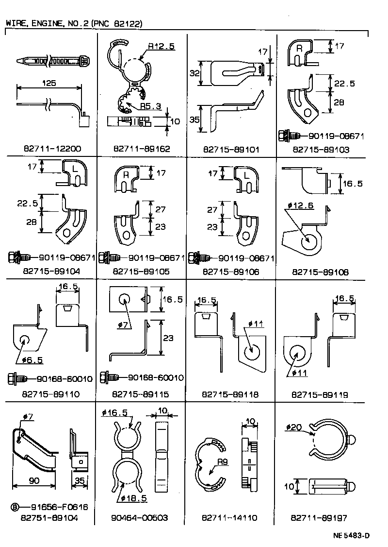  HILUX |  WIRING CLAMP