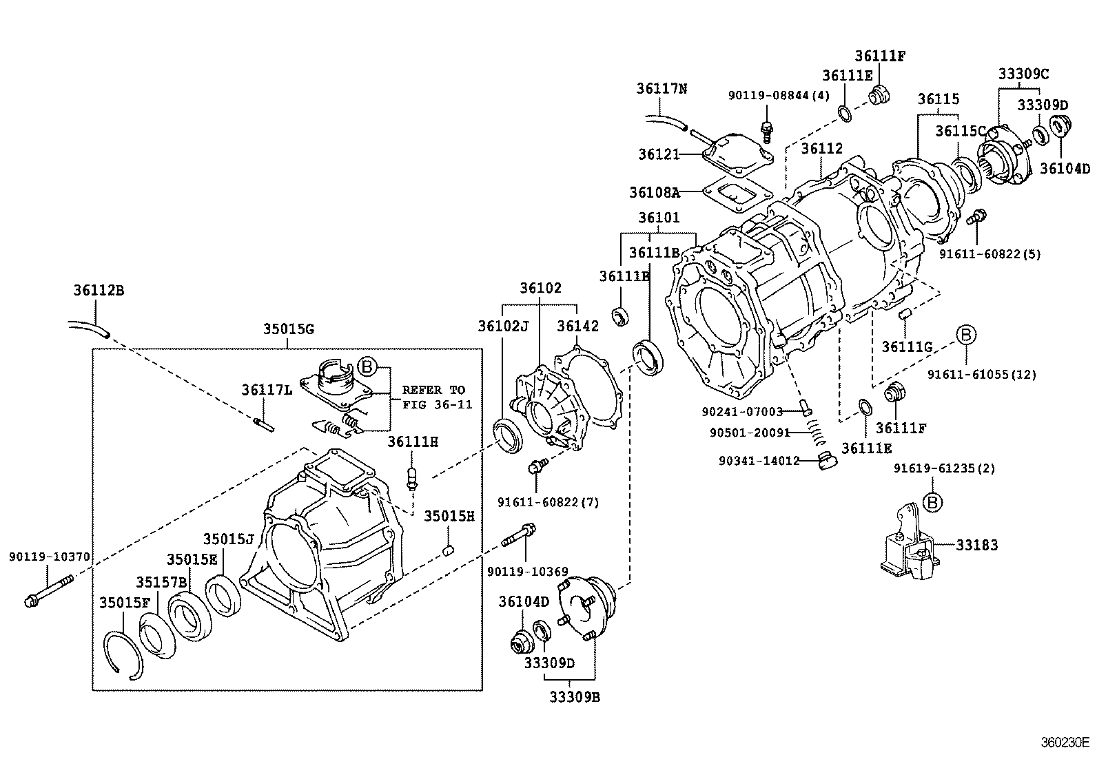  HILUX |  TRANSFER CASE EXTENSION HOUSING