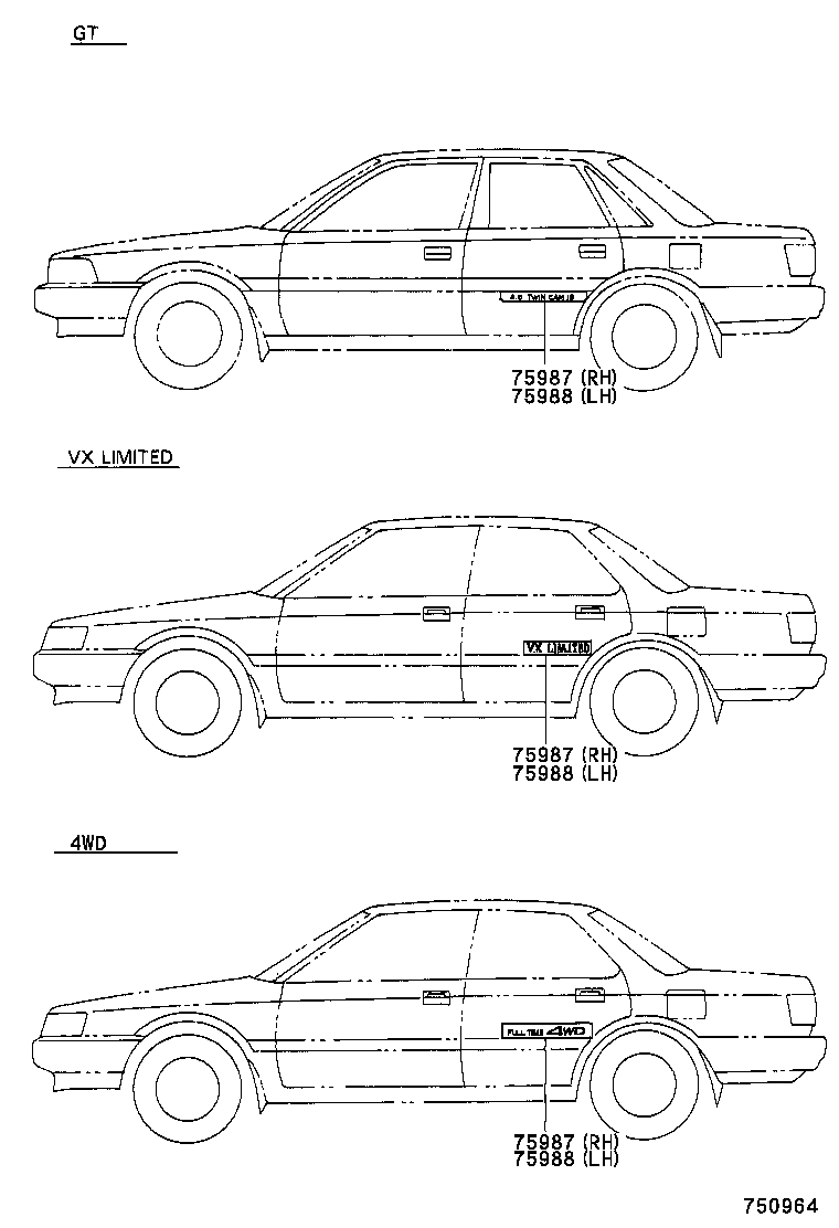  CAMRY VISTA |  BODY STRIPE