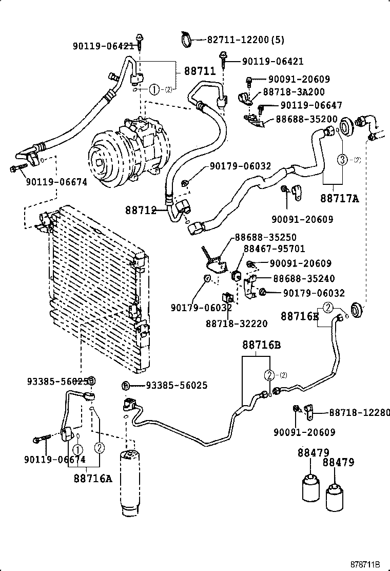  HILUX |  HEATING AIR CONDITIONING COOLER PIPING