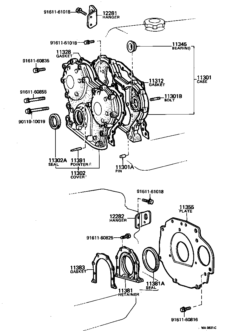  LAND CRUISER 40 50 |  TIMING GEAR COVER REAR END PLATE