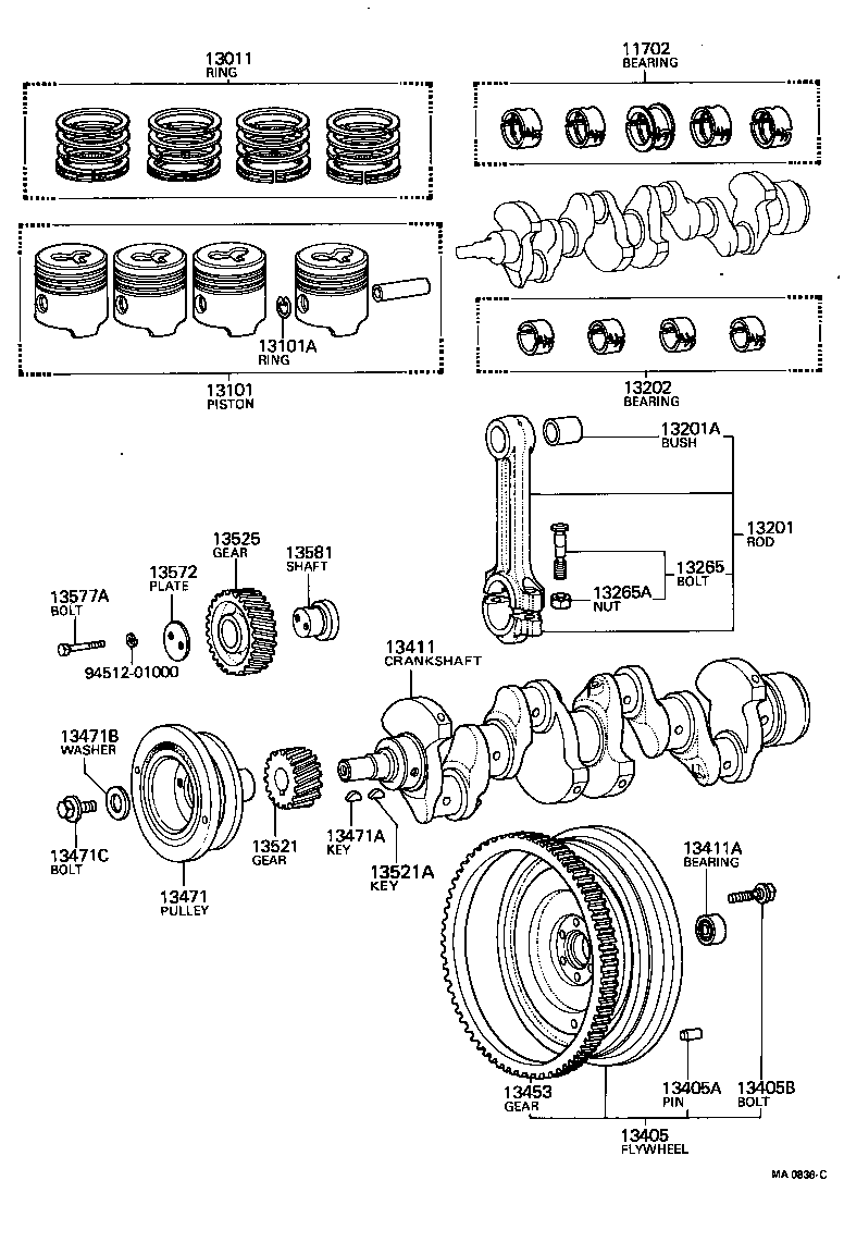  LAND CRUISER 40 50 |  CRANKSHAFT PISTON