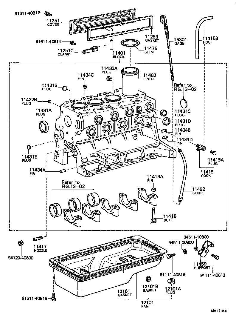  LAND CRUISER 40 50 |  CYLINDER BLOCK