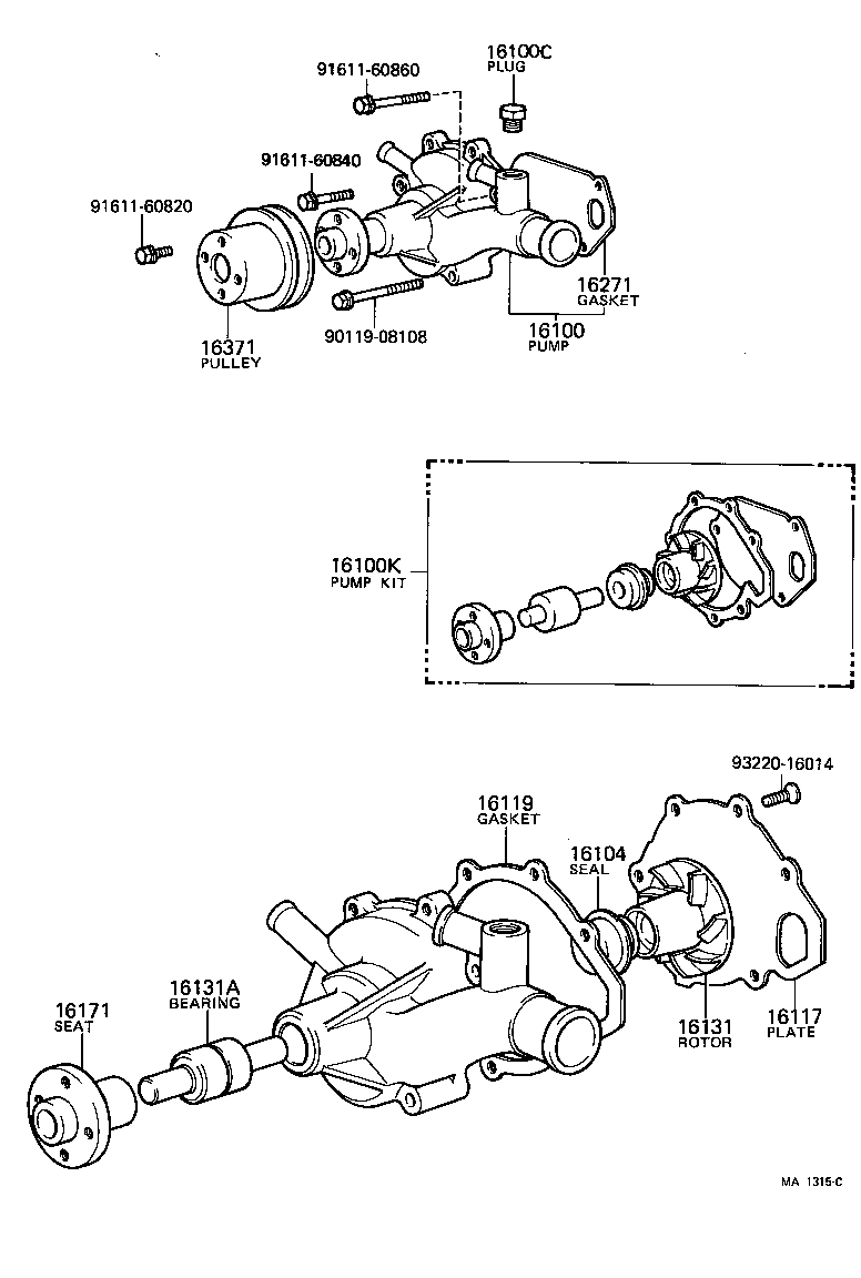  LAND CRUISER 40 50 |  WATER PUMP