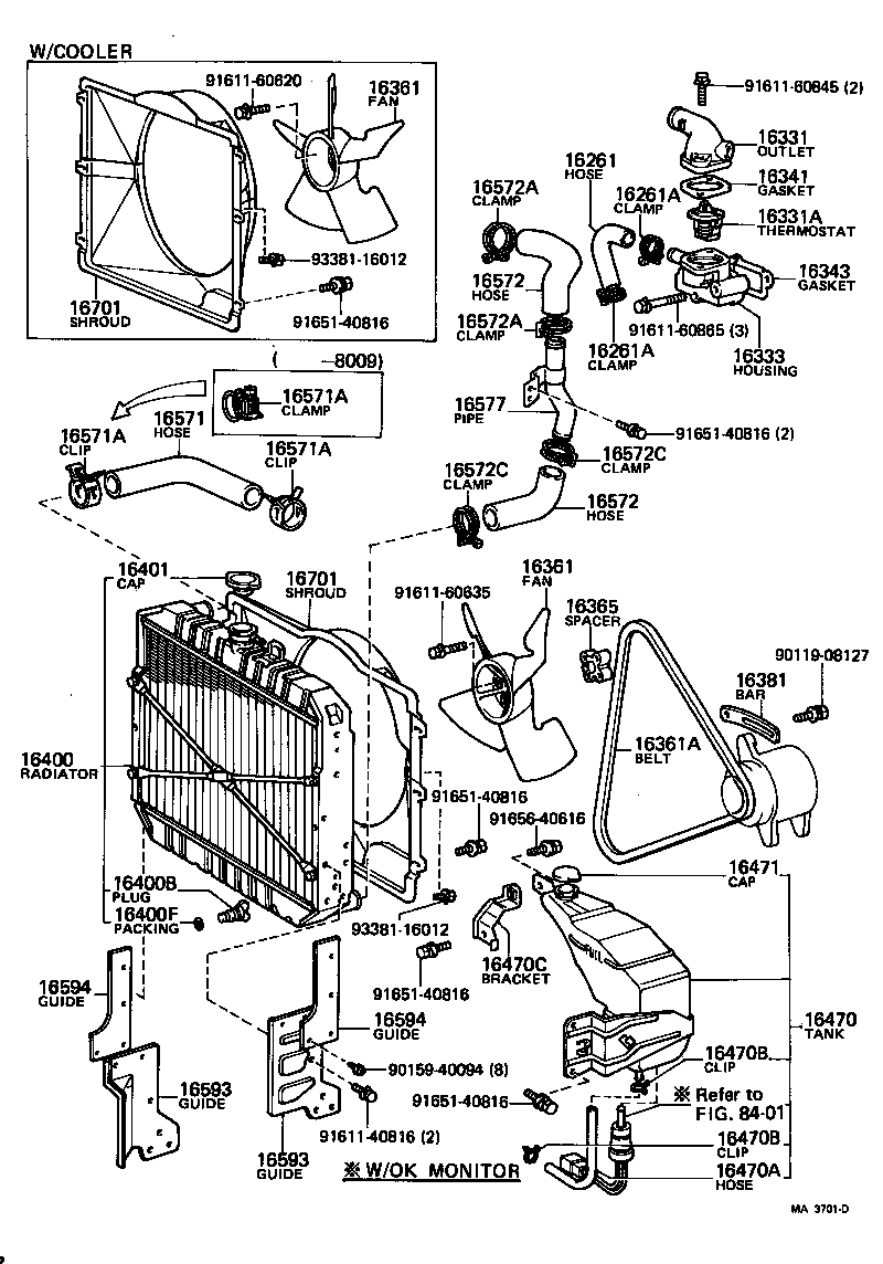  TOYOACE |  RADIATOR WATER OUTLET