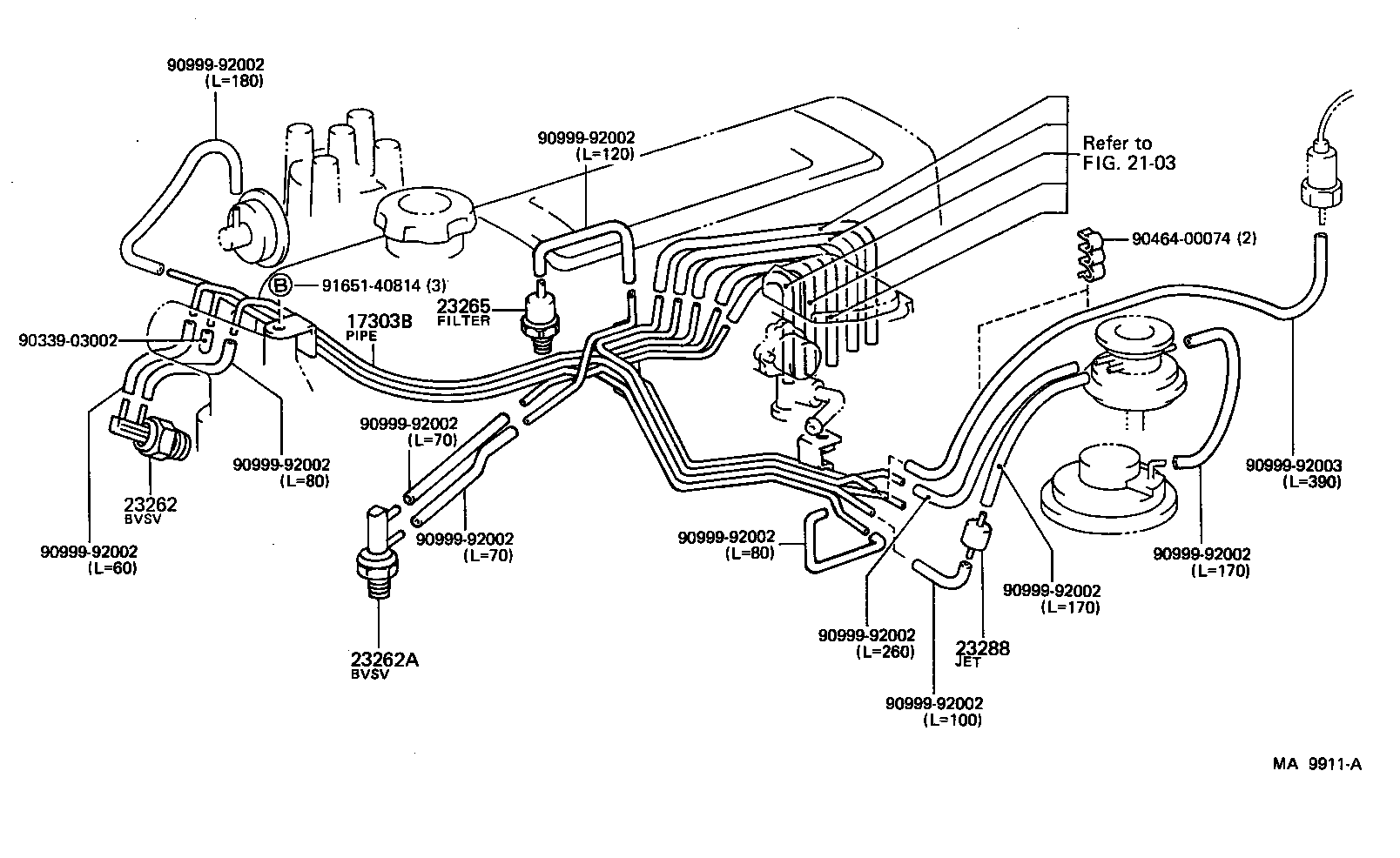  TOYOACE DYNA |  VACUUM PIPING