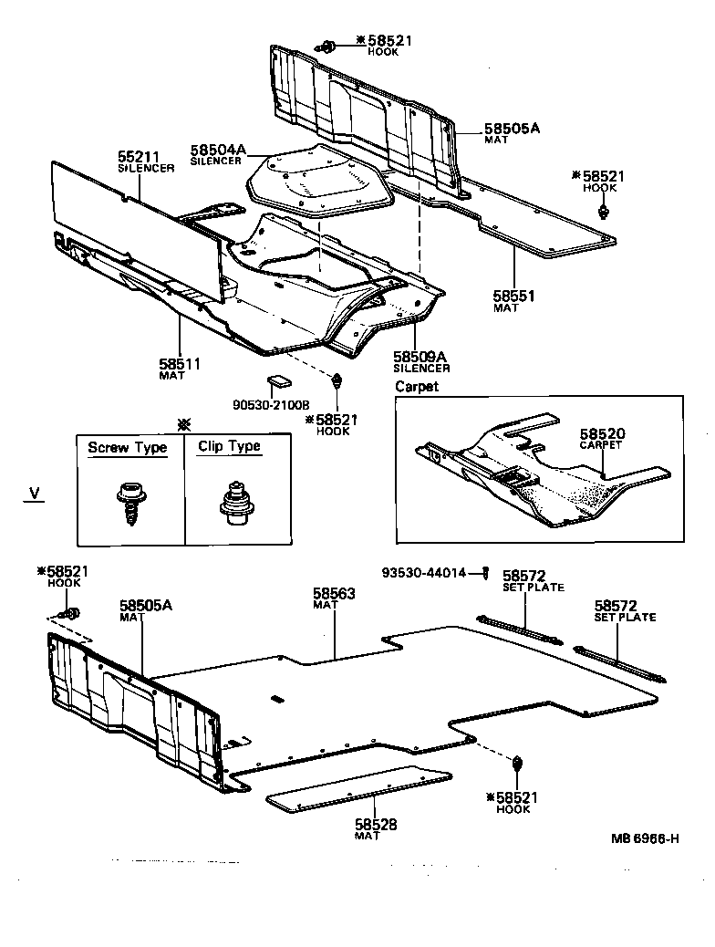  DYNA TOYOACE |  FLOOR MAT SILENCER PAD