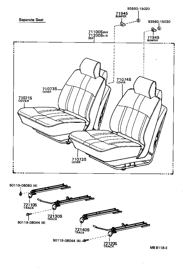  HILUX |  SEAT SEAT TRACK