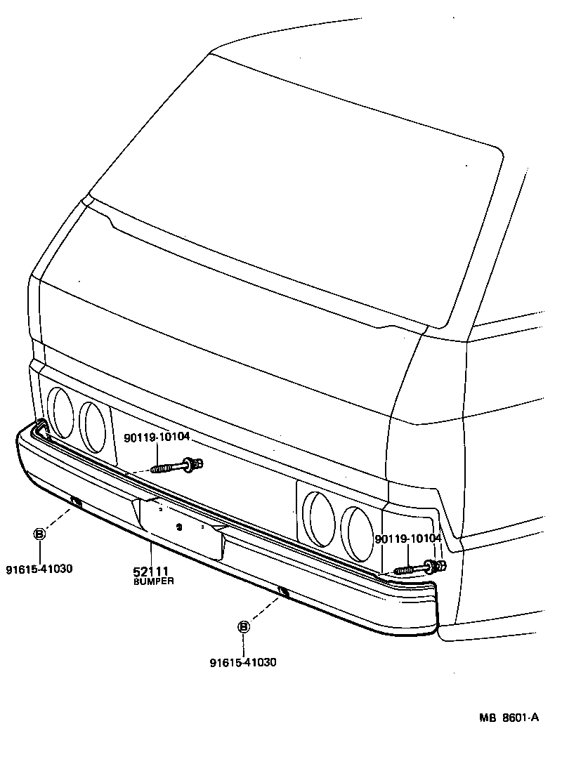  TOYOACE |  FRONT BUMPER BUMPER STAY