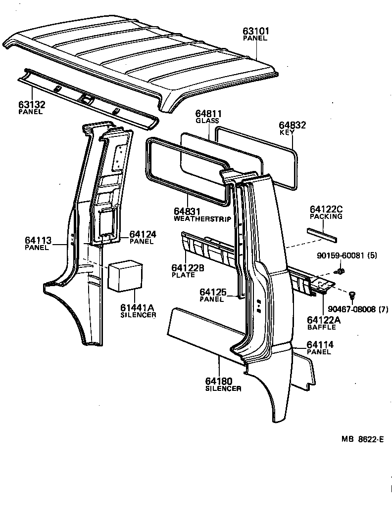  TOYOACE |  ROOF PANEL BACK PANEL