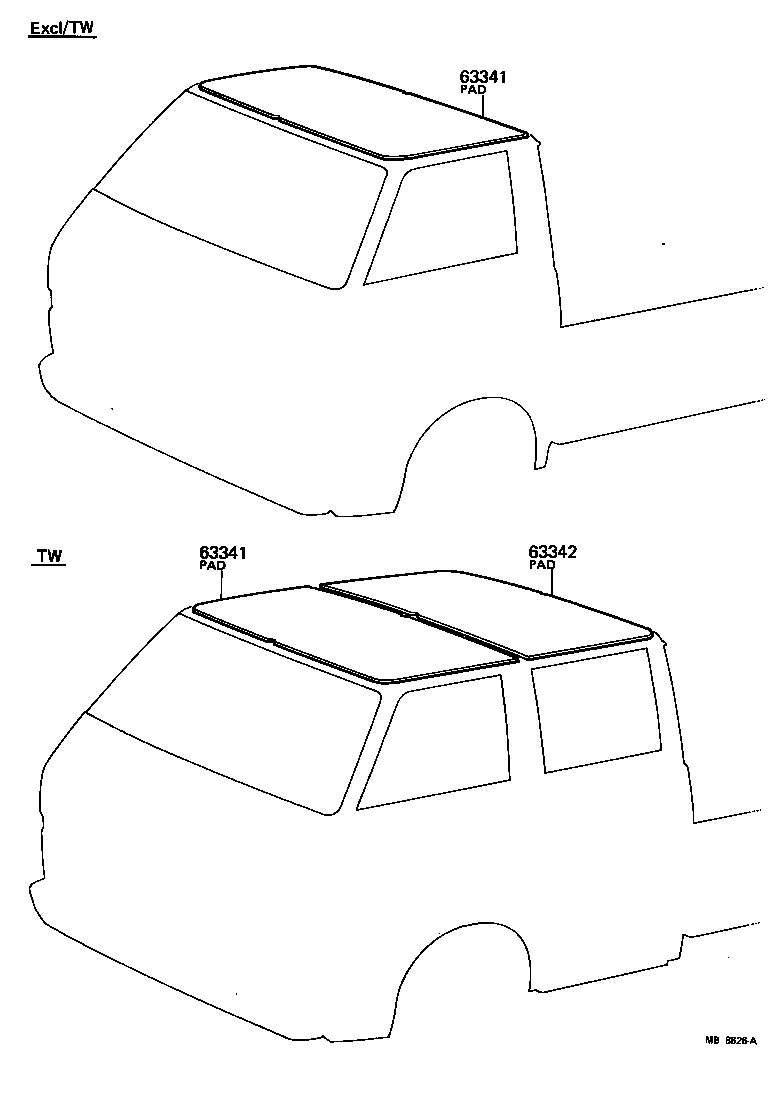  TOYOACE |  ROOF HEADLINING SILENCER PAD