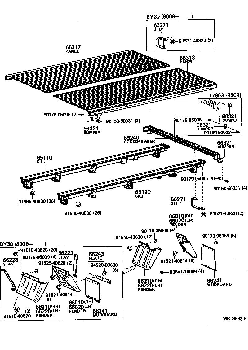  TOYOACE |  REAR BODY FLOOR FENDER