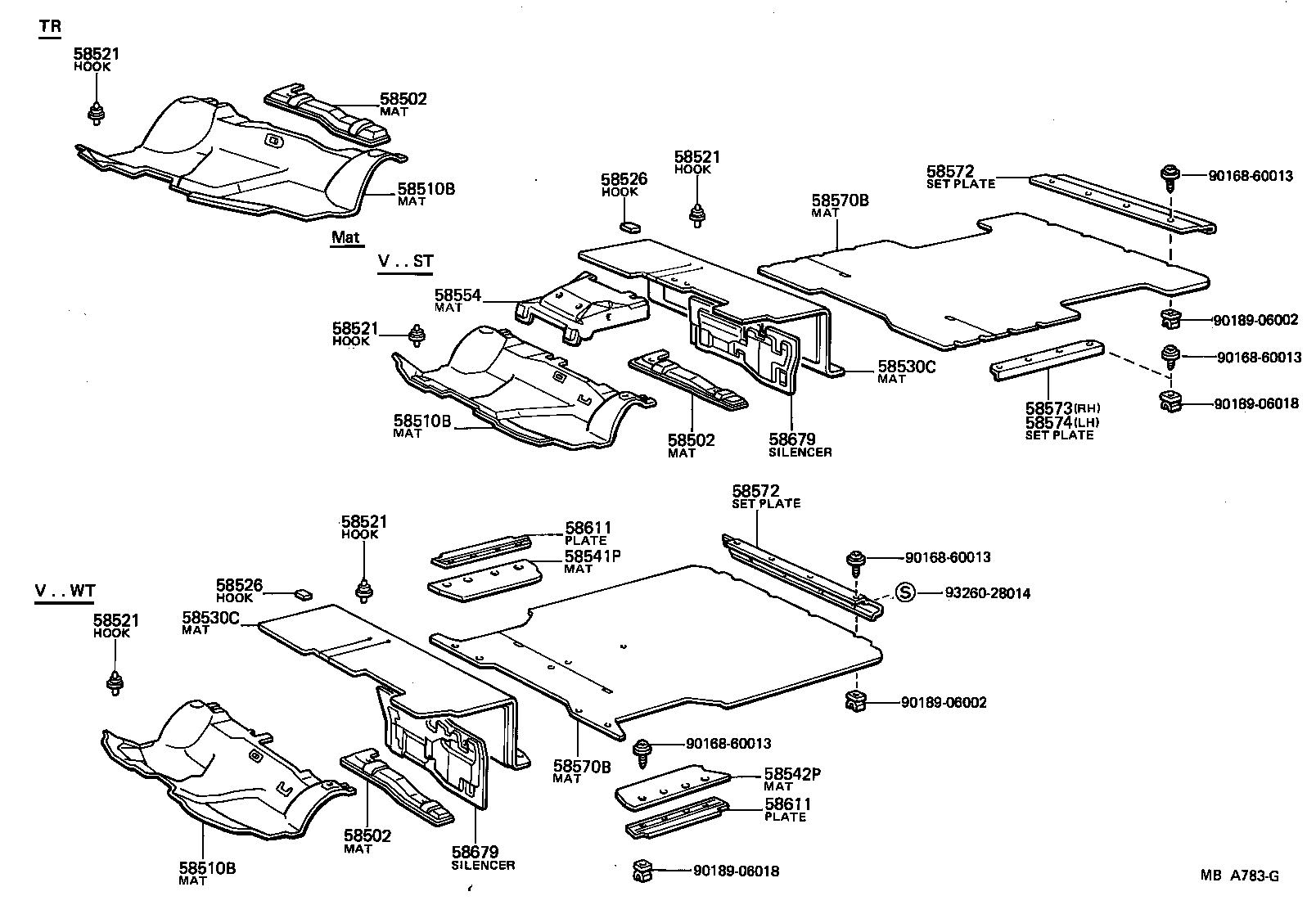  LITE TOWNACE TRUCK |  FLOOR MAT SILENCER PAD