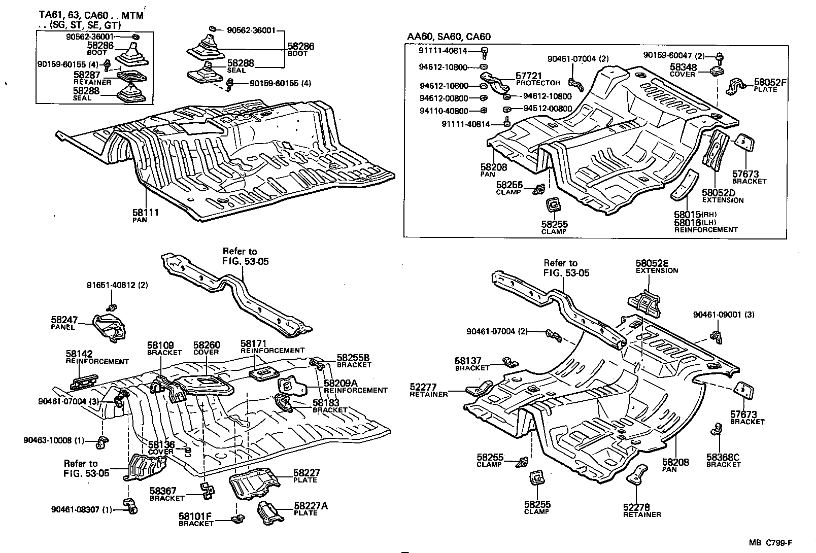  CARINA FR |  FLOOR PAN LOWER BACK PANEL