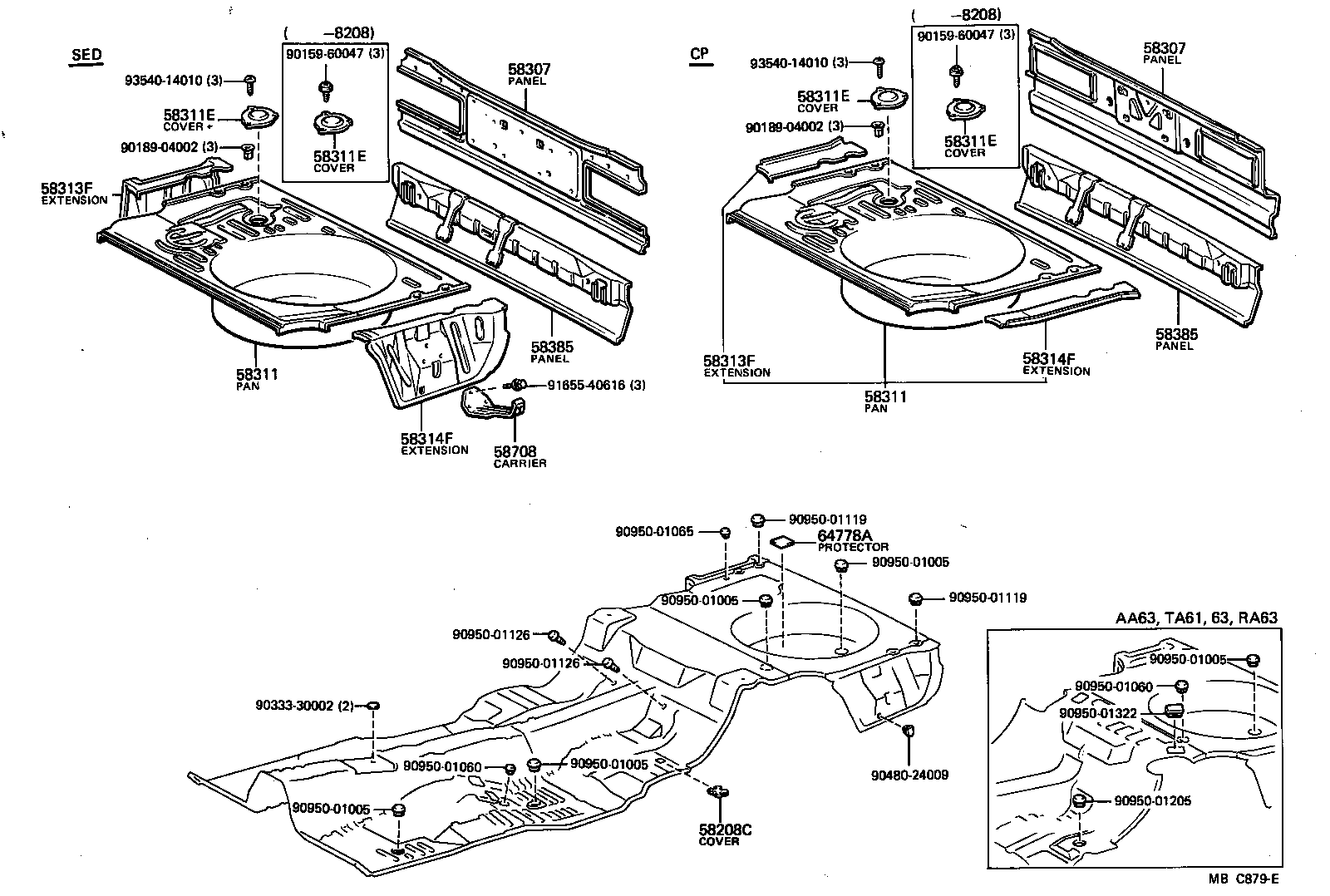  CARINA FR |  FLOOR PAN LOWER BACK PANEL