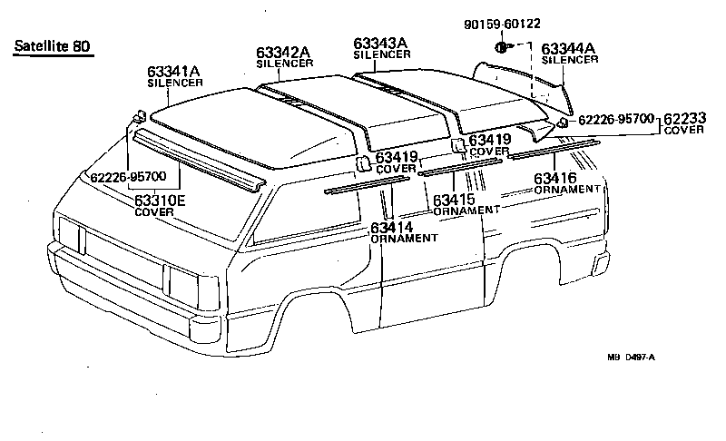  LITE TOWNACE TRUCK |  ROOF HEADLINING SILENCER PAD