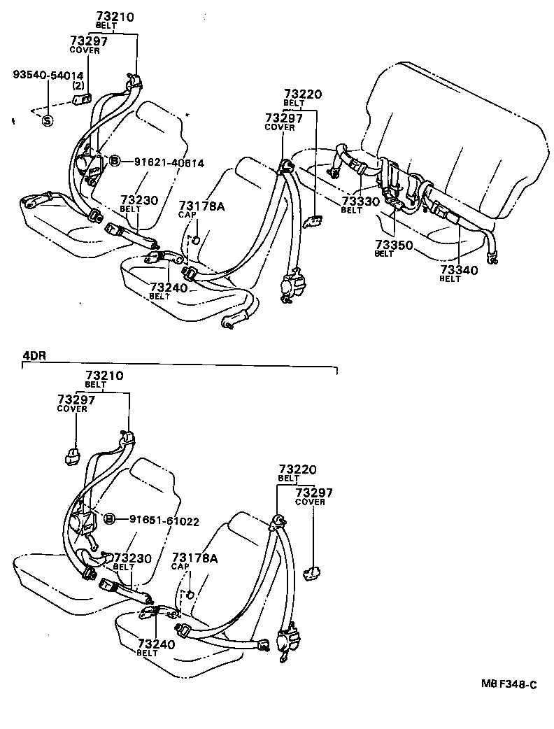  COROLLA |  SEAT BELT CHILD RESTRAINT SEAT