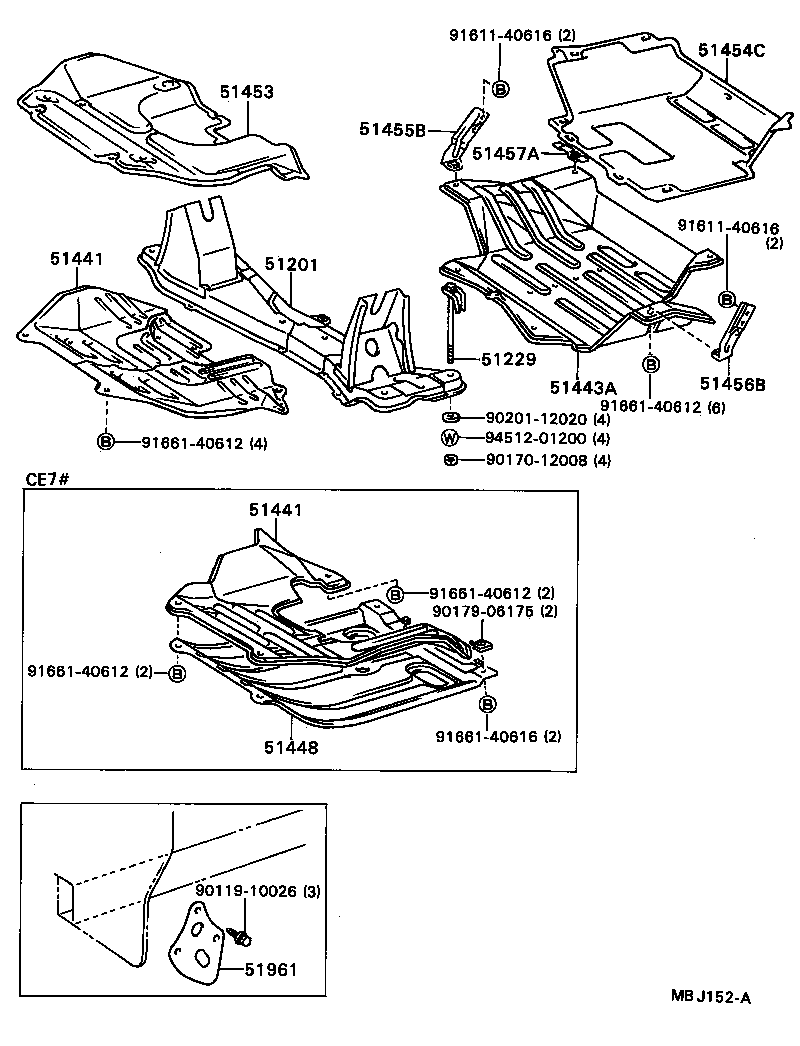  COROLLA |  SUSPENSION CROSSMEMBER UNDER COVER