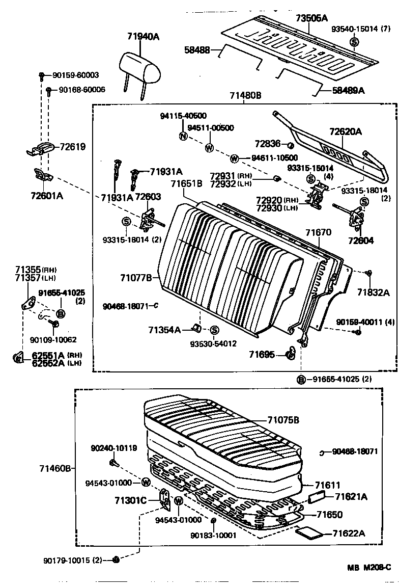  CROWN |  REAR SEAT SEAT TRACK