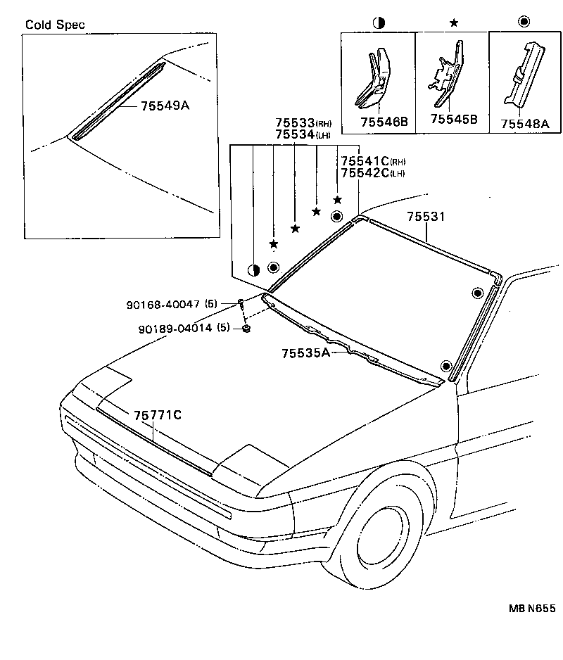  COROLLA 2 |  FRONT MOULDING