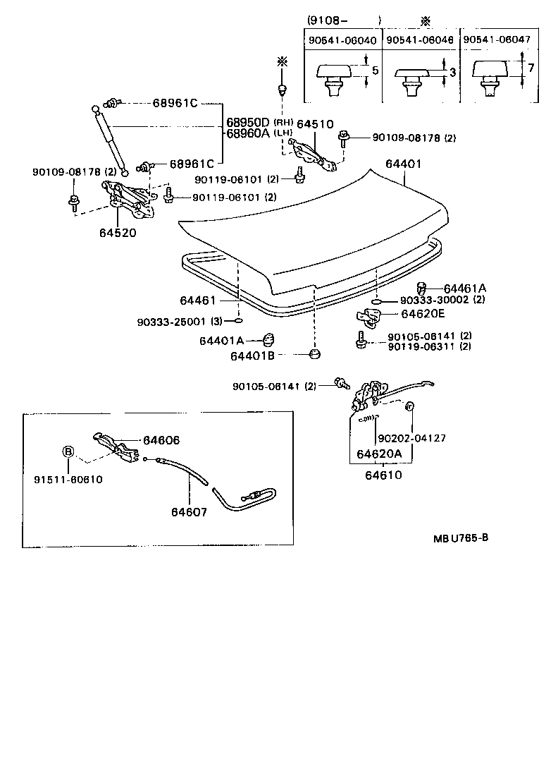  CELICA |  LUGGAGE COMPARTMENT DOOR LOCK