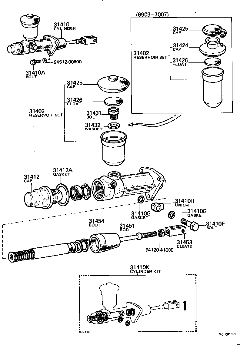  LAND CRUISER 40 50 |  CLUTCH MASTER CYLINDER