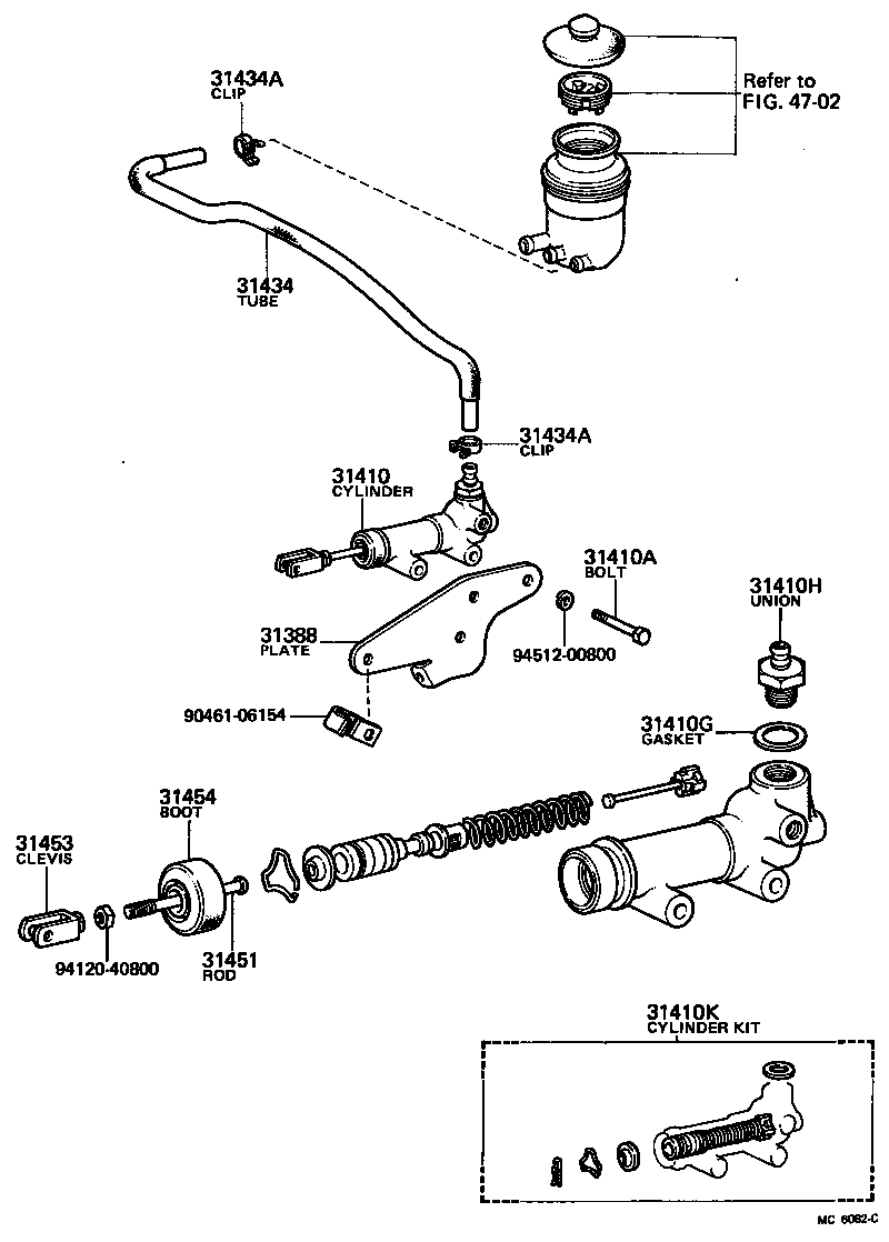  TOYOACE |  CLUTCH MASTER CYLINDER