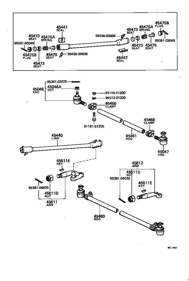  TOYOACE |  FRONT STEERING GEAR LINK