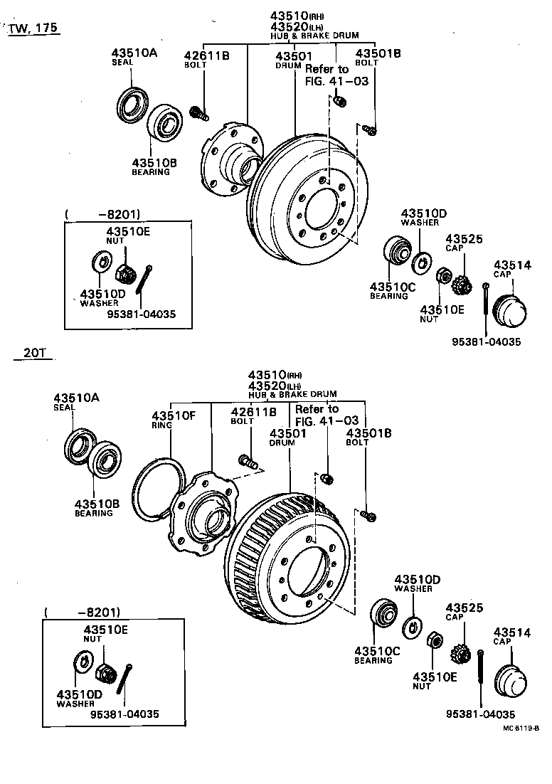  TOYOACE |  FRONT AXLE HUB