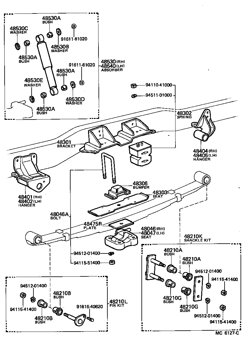  TOYOACE |  REAR SPRING SHOCK ABSORBER