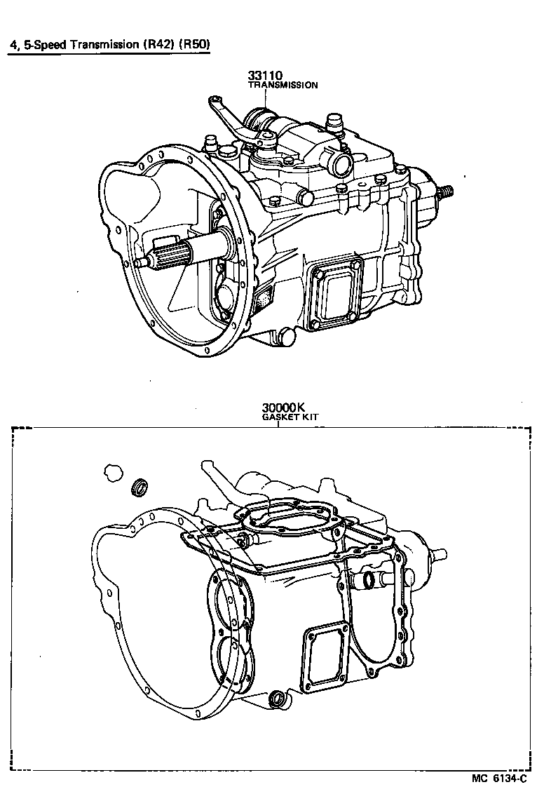  TOYOACE |  TRANSAXLE OR TRANSMISSION ASSY GASKET KIT MTM