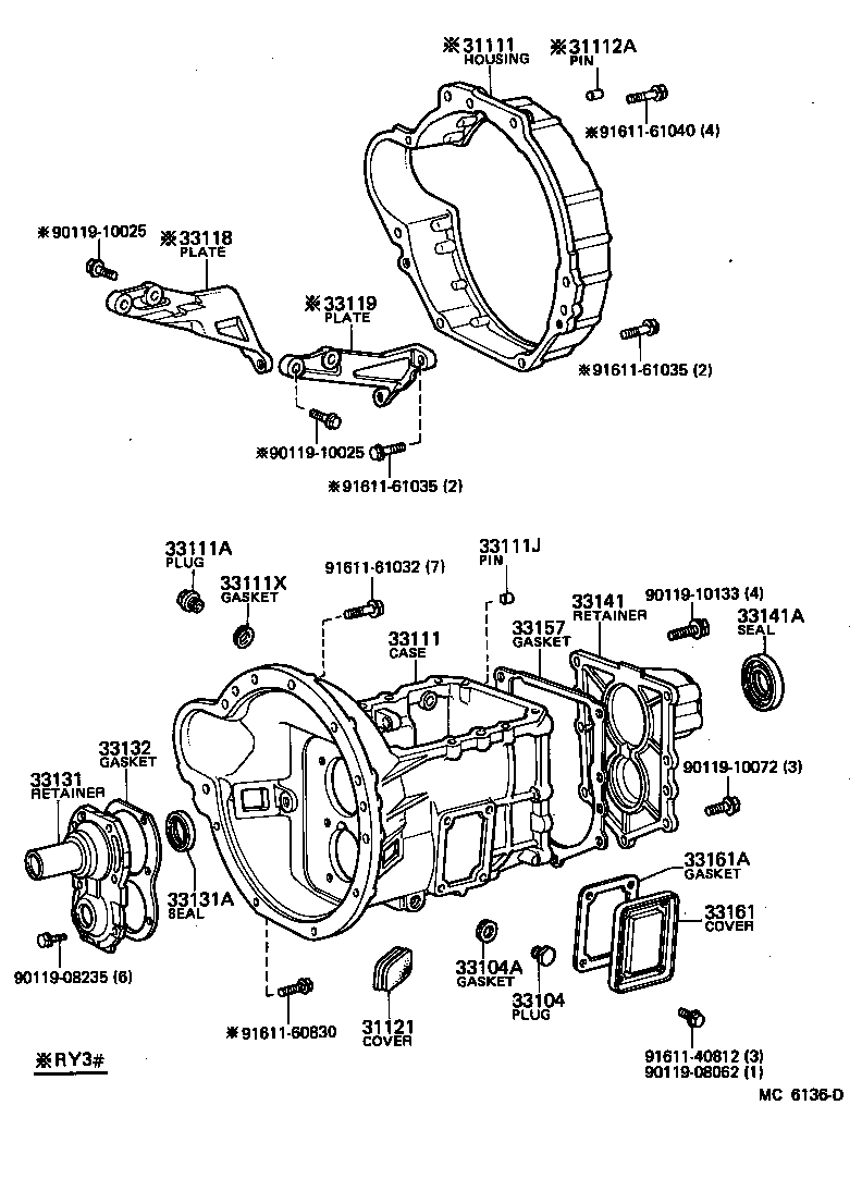  TOYOACE |  CLUTCH HOUSING TRANSMISSION CASE MTM